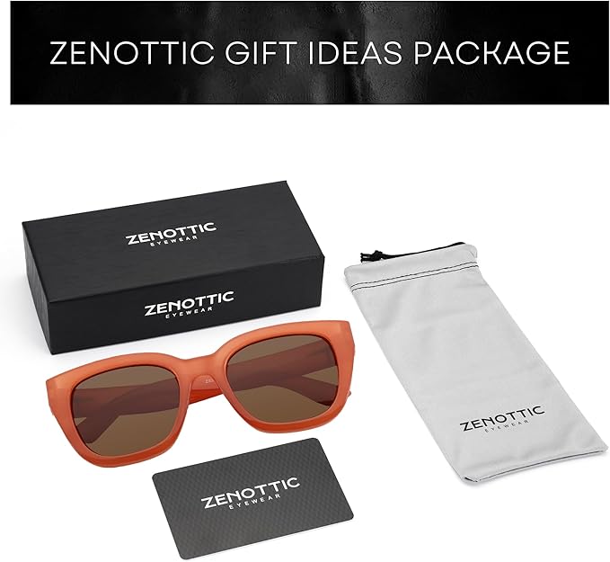 ZENOTTIC Retro Square Polarized Sunglasses for Women Vintage Sun Glasses UV400 Protection Trendy Shades Fashion Style