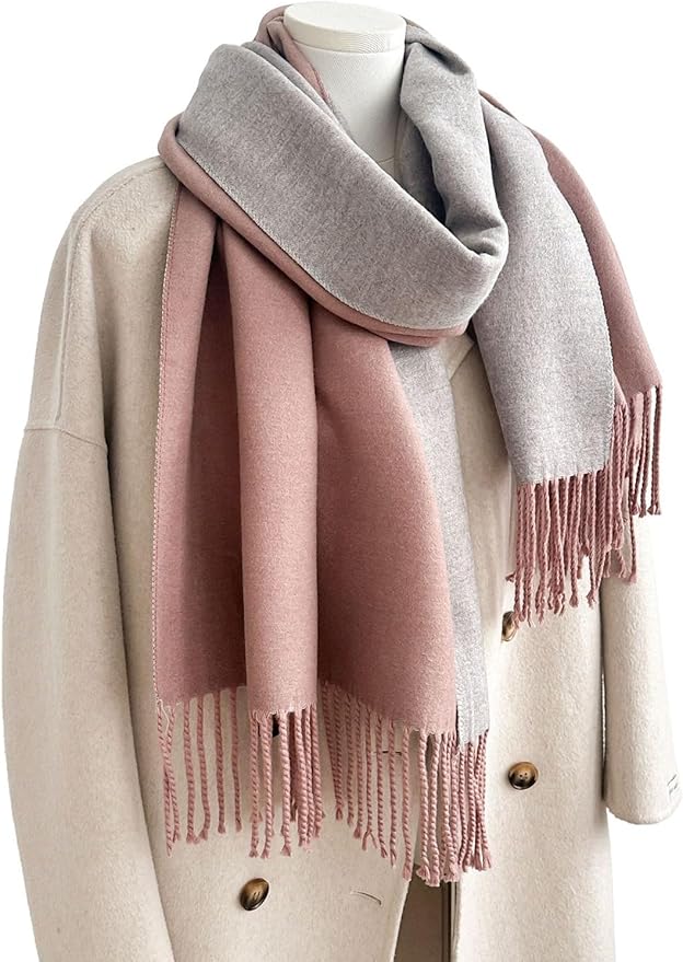 Winter Scarf for Women-Reversible Scarf with Cashmere-Like Softness 70x200cm - Warm Shawl Wrap -Pashmina Shawls Wrap