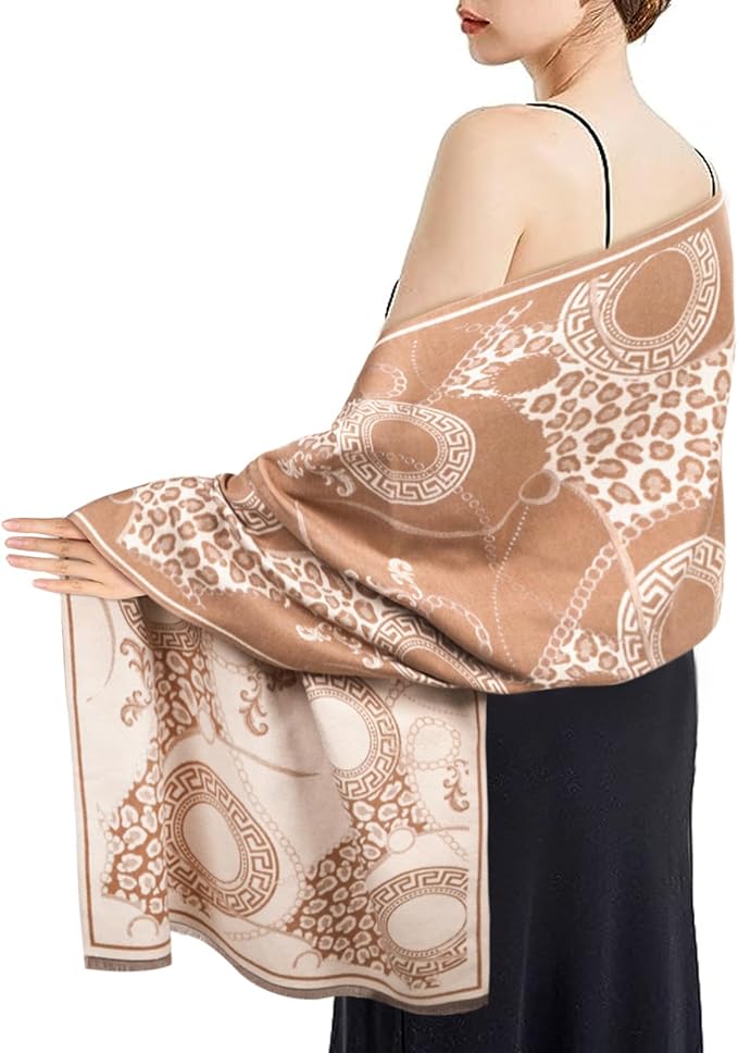 EXTREE Scarfs for Women Pashmina Silky Shawl Wrap for Evening Dressing Blanket Open Front Poncho Cape