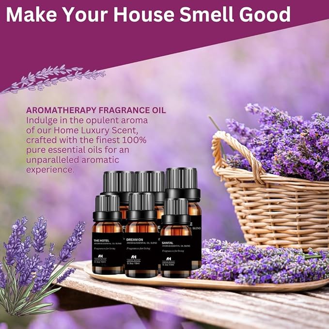 The One Hotel Diffuser Oil 10ml β Luxury Hotel Scent Inspired by 5 Star Hotels β Sandalwood, Virginia Cedar & Iris β Home Scent Essential Oil Refill for Diffusers β Long-Lasting Aroma
