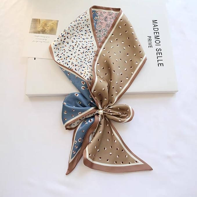 Hair Scarf for Women Silky Satin Headscarf Neck Scarves for Handbag Accessory