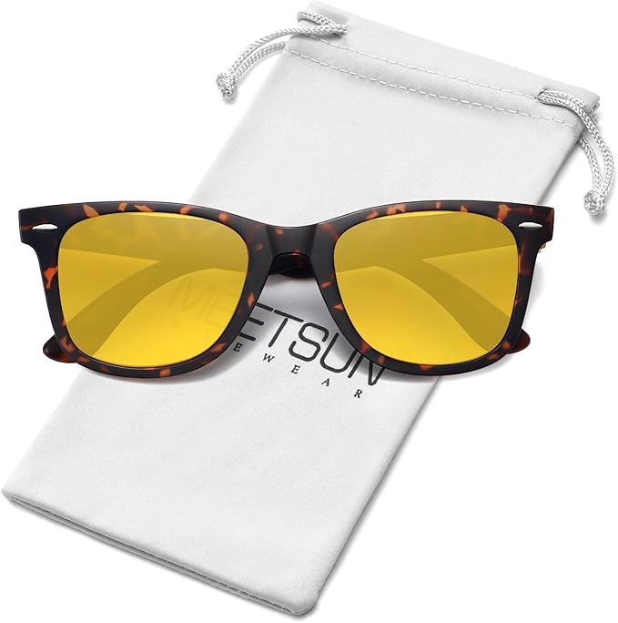 MEETSUN Polarized Sunglasses for Women Men Classic Retro Square Frame Driving Sun Glasses UV Protection