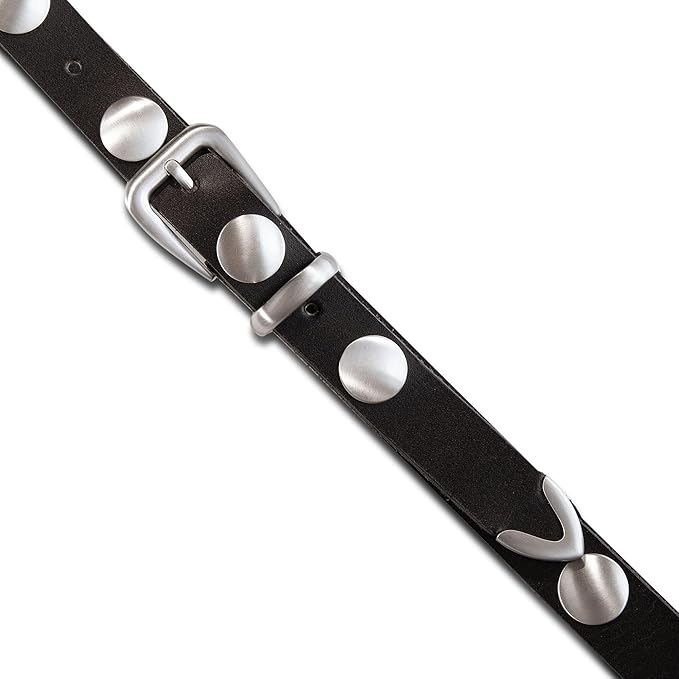 Lucky Brand womens Studded Leather Belt | Stylish | Classic | Modern | Jeans | Pants | Skirt | Dress