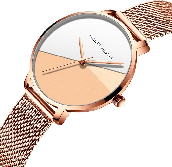 HANNAH MARTIN Watches for Women Waterproof Ladies Analog Quartz Wrist Watches Stainless Steel Band Fashion Dainty Female Watch Luxury Bracelet Diamond