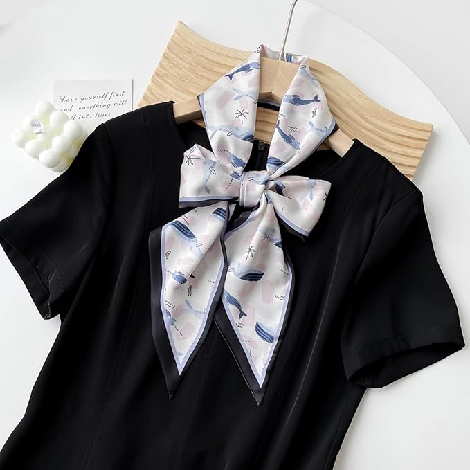 Hair Scarf for Women Silky Satin Headscarf Neck Scarves for Handbag Accessory
