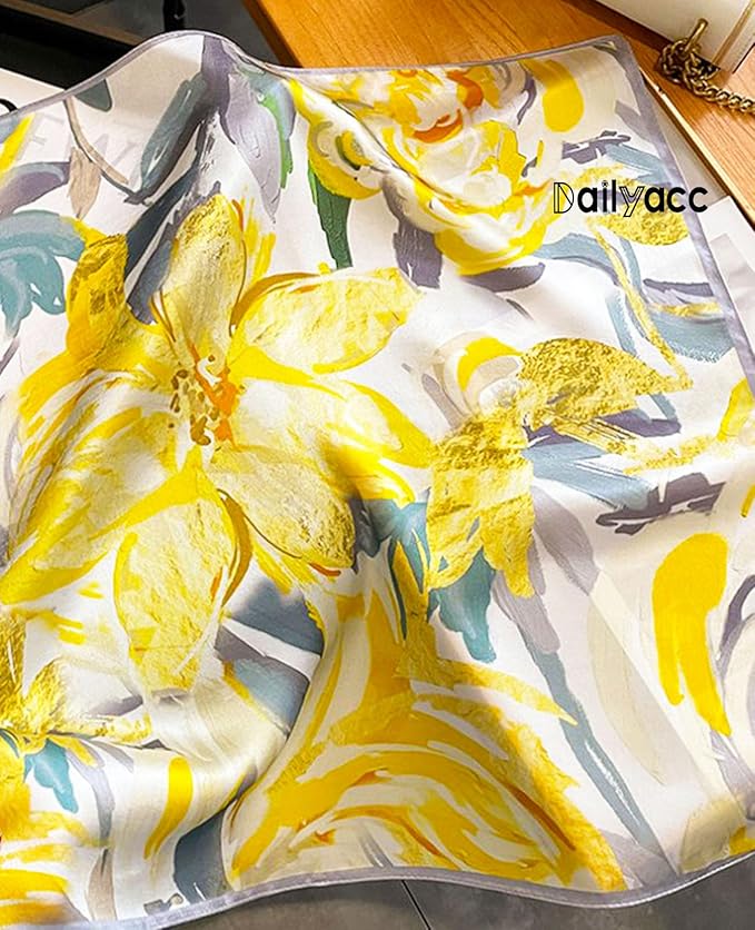 Dailyacc Hair Bandanas Scarf For Women Lightweight Fashion Neck Silk Satin Head Scarves For Sleeping Handbags Scarf