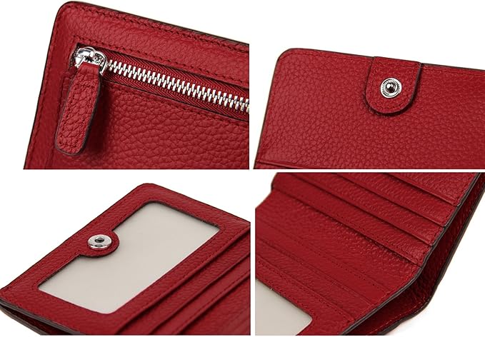 AINIMOER Small Leather Wallet for Women, Ladies Credit Card Holder RFID Blocking Women's Mini Bifold Pocket Purse