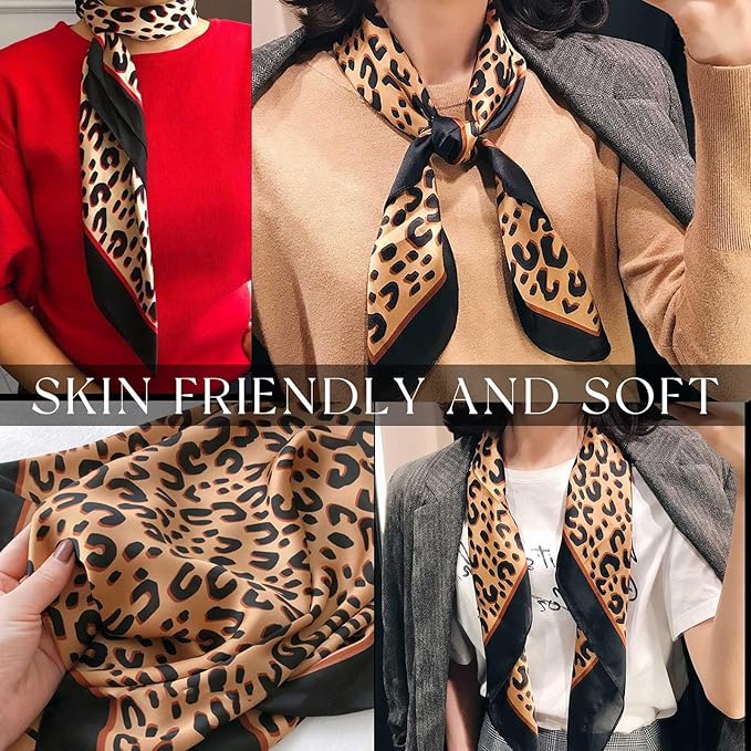 Dailyacc Hair Bandanas Scarf For Women Lightweight Fashion Neck Silk Satin Head Scarves For Sleeping Handbags Scarf