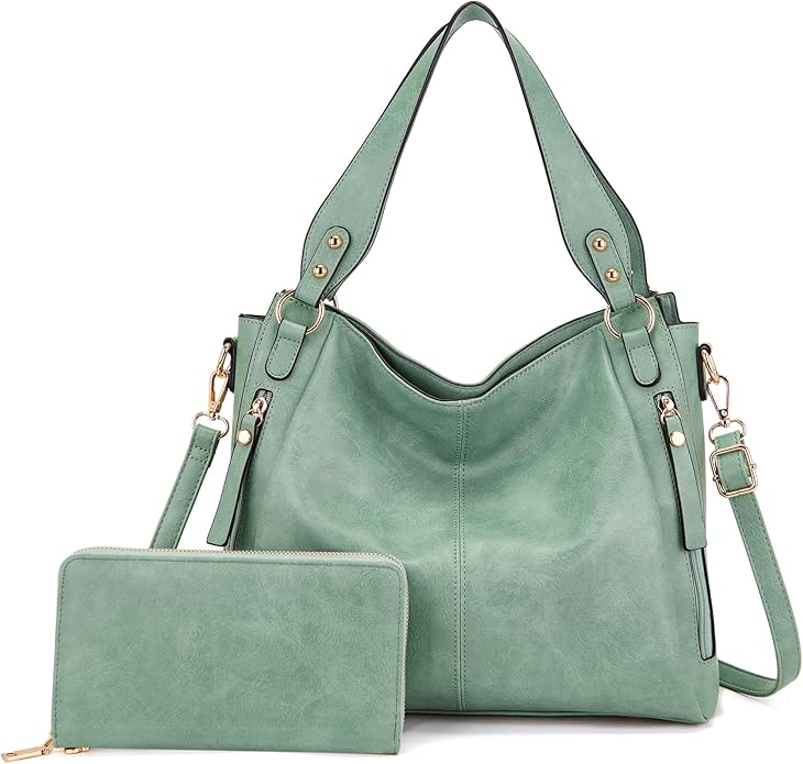Women's Hobo Handbags Crossbody Bags Ladies Tote Shoulder Bags Purses and Wallet Set 2pcs