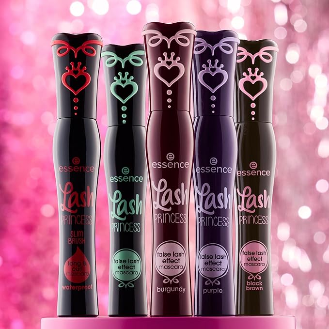 essence | Lash Princess Slim Brush Long & Curl Mascara| Extreme Waterproof with Slim Fiber Brush | Vegan & Cruelty Free (1 pack)
