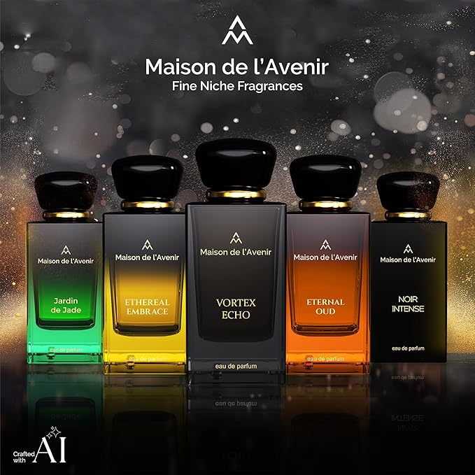 Maison de l'Avenir Vortex Echo Eau de Parfum for Men & Women, Unisex Aromatic Spicy Fragrance, Natural & Essential Oils, Long-Lasting Cologne Perfume, 100 ml (3.4 fl oz)