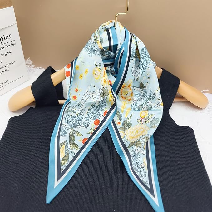 Hair Scarf for Women Silky Satin Headscarf Neck Scarves for Handbag Accessory