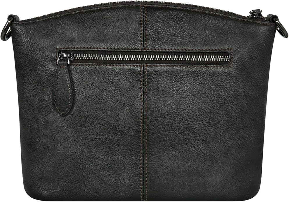 HESHE Crossbody Bags for Women Genuine Leather Purses with Multi-Pockets Vintage Ladies Small Shoulder Satchel Bag