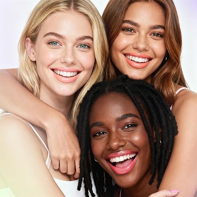 Glam Code Tinted Lip Balm Trio, Moisturizing Lipstick with Shea Butter, Hydrating Lip Makeup Set for Women & Girls, Vegan Formula, Cream Finish, Cruelty-free (3-Count, 01)