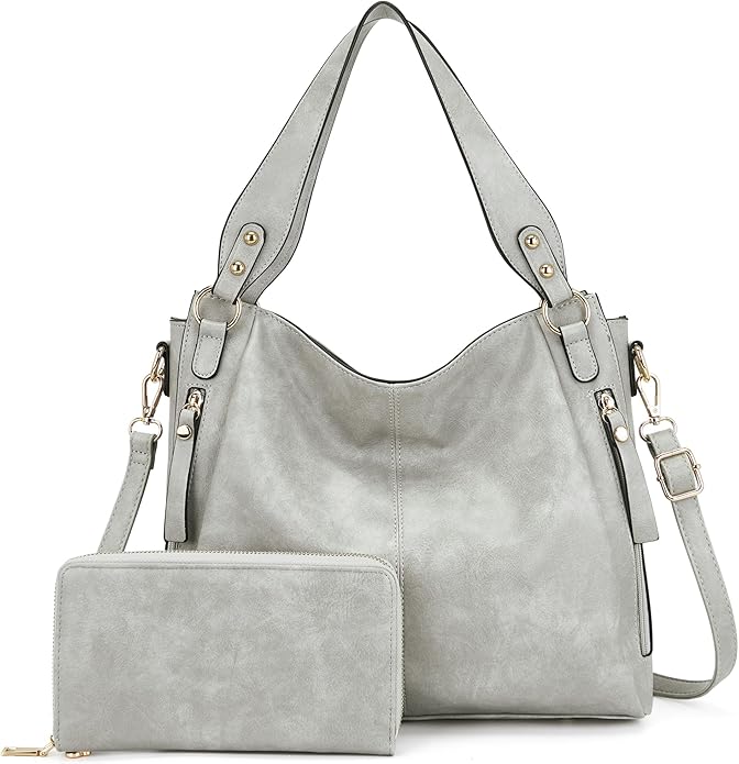 Women's Hobo Handbags Crossbody Bags Ladies Tote Shoulder Bags Purses and Wallet Set 2pcs