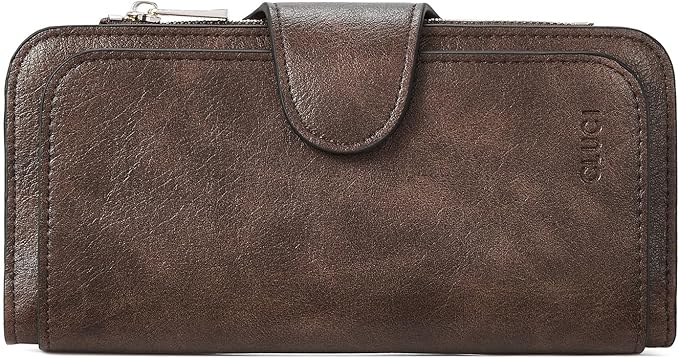 CLUCI Wallet For Women PU Leather RFID Blocking Womens Wallet Bifold Card Holder with ID Window Gifts for Women Birthday | RFID Blocking, Designer, Trifold, Card Holder, ID Window