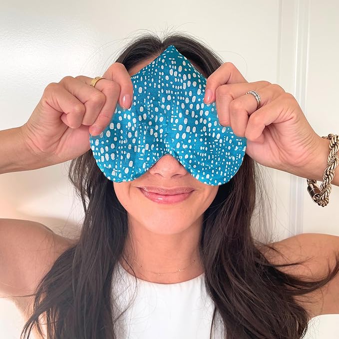 Weighted Heart Eye Pillow with Organic Lavender & Flaxseed – Relaxation Gift for Women, Meditation Tool, Mindful Rest, Cooling Eye Mask, Wellness Self-Care Kit