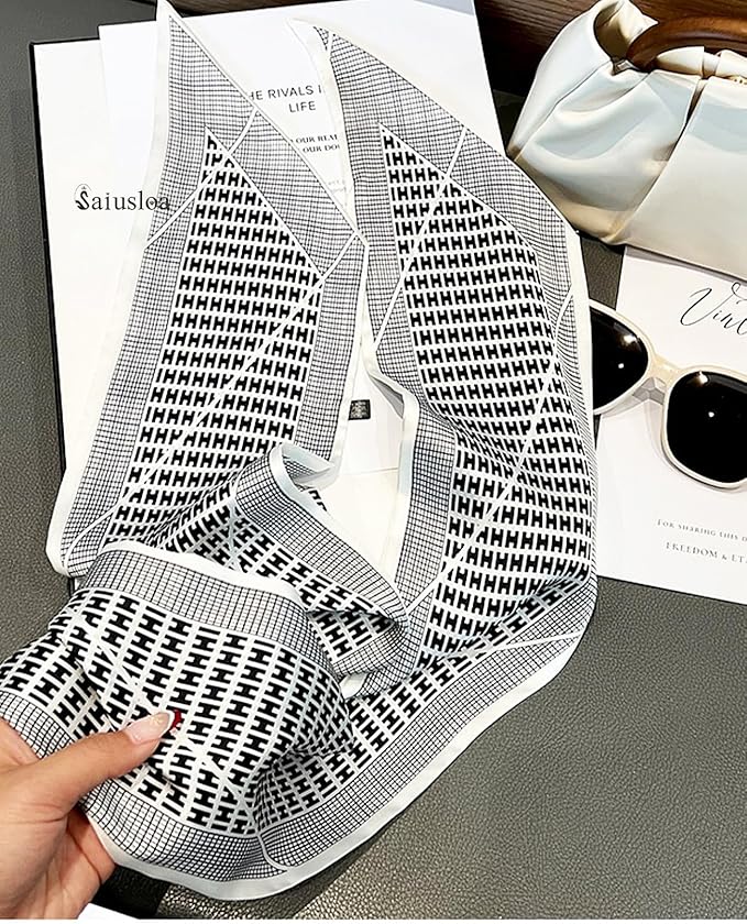 Purse Scarf For Handbags Head Scarves For Women's Hair Bags Scarfs Long Skinny Scarves Fashion Silky
