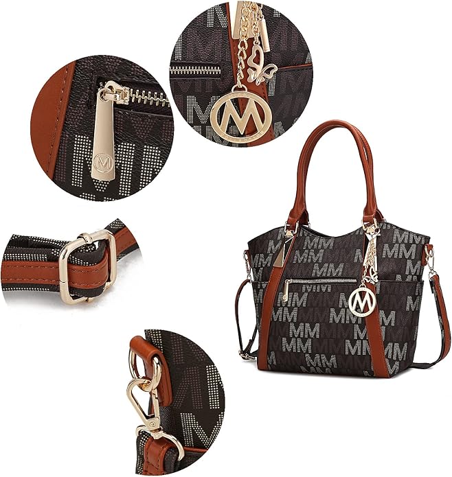 MKF Collection Tote Bag for Women Vegan Leather Shoulder Bag – Top-Handle Purse, Ladies Handbag by Mia K