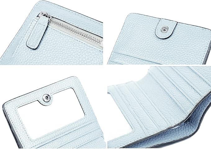 AINIMOER Small Leather Wallet for Women, Ladies Credit Card Holder RFID Blocking Women's Mini Bifold Pocket Purse