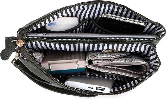 Solene Women's Lightweight Multi Compartment Wristlet Clutch Wallet Crossbody Bag