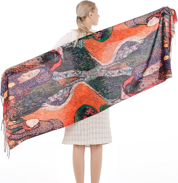 Scarf Shawl Wraps for Women Pashmina Soft Cashmere Scarf Printed Large Blanket Scarf Warm for Fall Winter