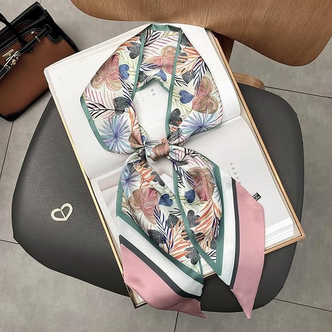 Hair Scarf for Women Silky Satin Headscarf Neck Scarves for Handbag Accessory