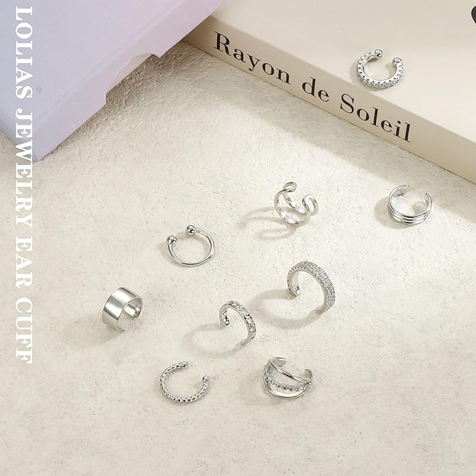 LOLIAS ๐๐๐ซ ๐๐ฎ๐๐ ๐๐๐ซ๐ซ๐ข๐ง๐ ๐ฌ for Women Non Piercing Gold Plated Ear Cuffs ๐๐๐ ๐๐จ๐ฅ๐ ๐๐ฅ๐๐ญ๐๐ Ear Cuff for Non Pierced Ears Clip on Cartilage Earring ๐
๐๐ค๐ ๐๐๐ซ๐ซ๐ข๐ง๐ ๐ฌ Lightweight