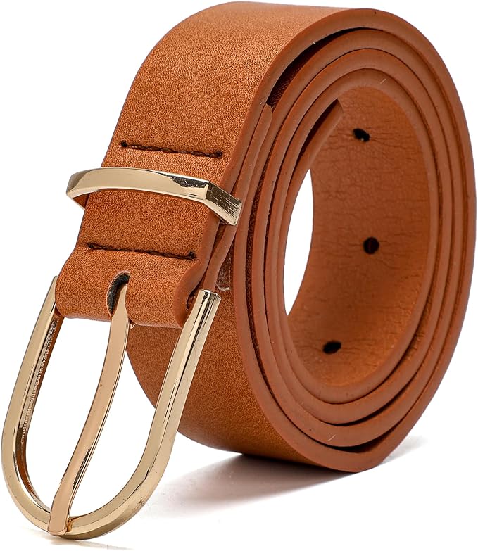 Earnda Women's Faux Leather Chic Belt for Ladies Jeans