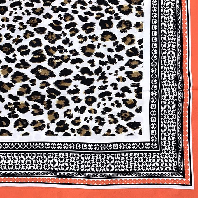 YOUR SMILE Silk Like Scarf Women's Fashion Pattern Large Square Satin Headscarf Headdress