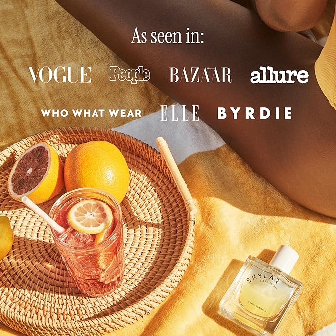 Skylar Capri Summer Eau de Parfum - Hypoallergenic & Clean Perfume for Women & Men, Vegan & Safe for Sensitive Skin - Fruity Citrus Perfume, Bergamot, Neroli & Blood Orange - 10mL /0.33 Fl oz