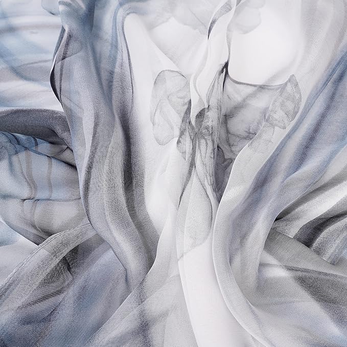 YOUR SMILE Ladies/Women's Lightweight Floral Print/Solid Color mixture Shawl Scarf For Spring Summer season