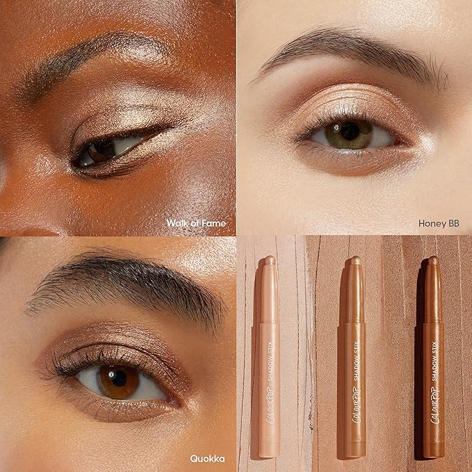 ColourPop Shimmering Golds Shadow Stix Makeup Kit - Shimmer Eyeshadow Make Up Set - Vegan & Cruelty-Free Cream Eyeshadow Sticks with High-Pigment & Metallic Finishes (3 Count)