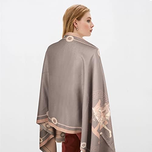 EXTREE Scarfs for Women Pashmina Silky Shawl Wrap for Evening Dressing Blanket Open Front Poncho Cape