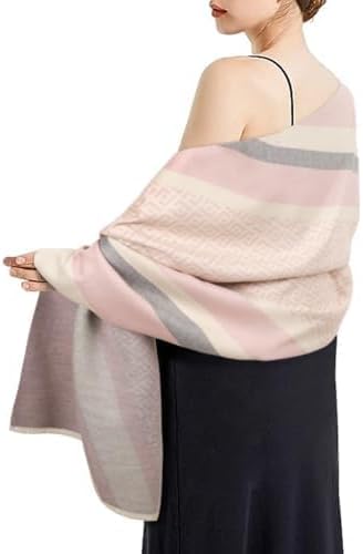 EXTREE Scarfs for Women Pashmina Silky Shawl Wrap for Evening Dressing Blanket Open Front Poncho Cape