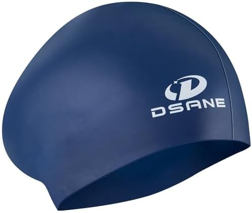 Womens Silicone Swim Cap for Long Hair,3D Ergonomic Design Silicone Swimming Caps for Women Kids Men Adults Boys Girls with Ear Plug and Nose Clip