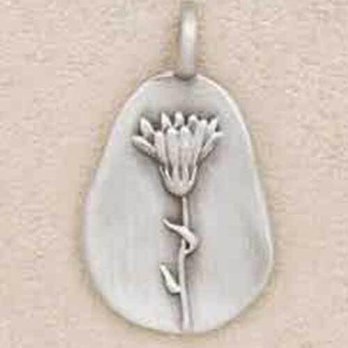 LISA LEONARD DESIGNS Pewter Birth Flower Pendant Necklace Minimalist Jewelry Necklaces For Women Gift For Her Dainty Necklaces