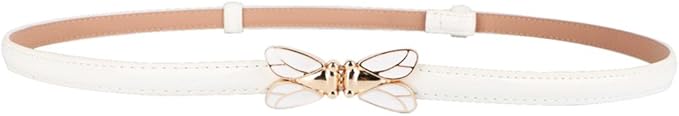 Women's Stylish Bowknot Buckle Thin Patent Leather Waist Belt For Dress