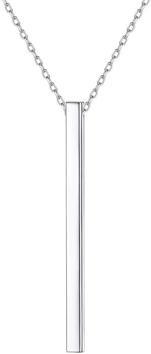 PROSILVER 925 Sterling Silver Necklace for Women | Dainty Delicate Adjustable Choker with Heart/Star/Moon/Vertical Bar Pendant, Hypoallergenic Tarnish Resistant Everyday Jewelry Gift for Her