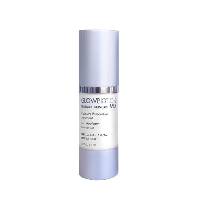 Glowbiotics Calming Restorative Treatment - Probiotic Redness Relief Serum for Sensitive Skin & Rosacea (1 fl oz)