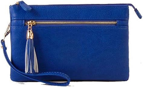 Solene Women's Lightweight Multi Compartment Wristlet Clutch Wallet Crossbody Bag