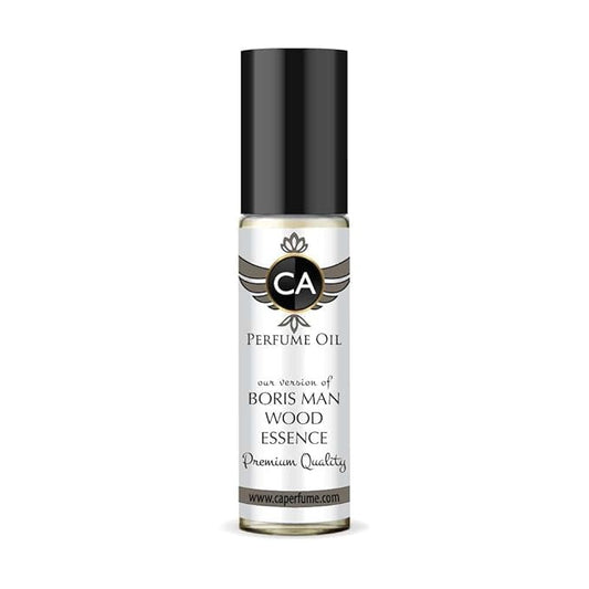 CA Perfume Impression of Boris Man Wood Essence for Men Fragrance Oil Woody Scent Long Lasting Cologne for Men Travel Size TSA Ready Mini Parfum Body Oil Roll-on 0.33 Fl Oz 10ml