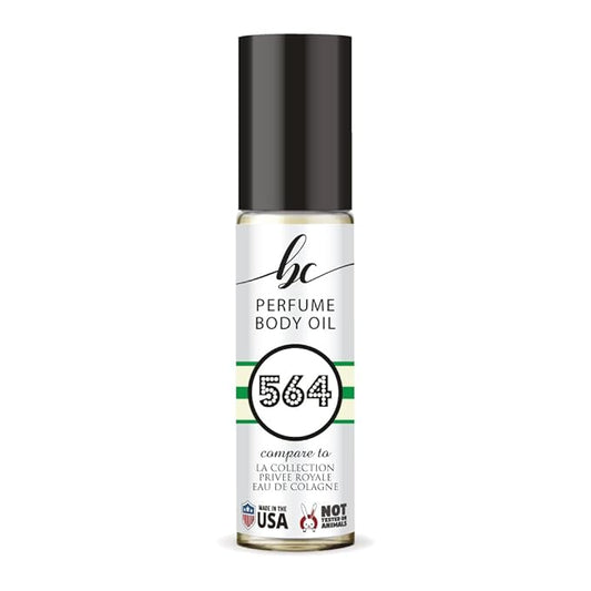BC Perfume 564 Inspired by Purve Royal Eau de Cologne For Women & Men Replica Fragrance Body Oil Dupes Alcohol-Free Sample Travel Size Concentrated Long Lasting Roll-On 0.3 Fl Oz/10ml