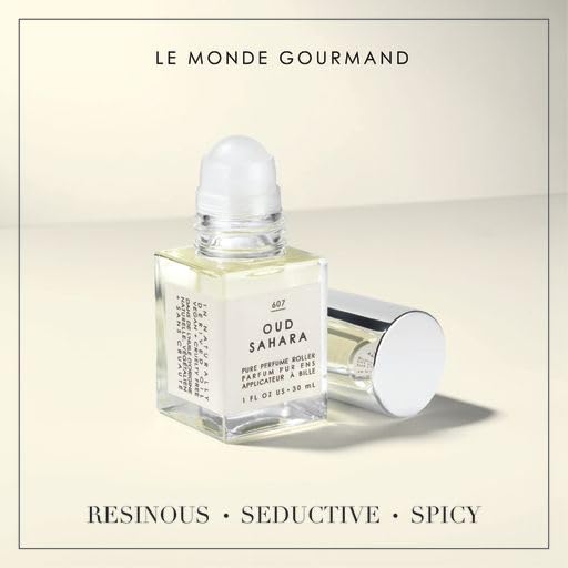 Le Monde Gourmand Oud Sahara Perfume Oil - 1 fl oz (30ml) - Seductive, Spicy with Vanilla, Amber and Bergamot Fragrance Notes