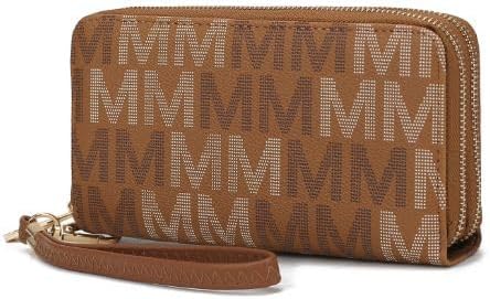 MKF Collection Wristlet Wallet for Women, Small Vegan Leather Credit Card Holder with Zipper Coin Pocket Wallet Purse Handbag By Mia K