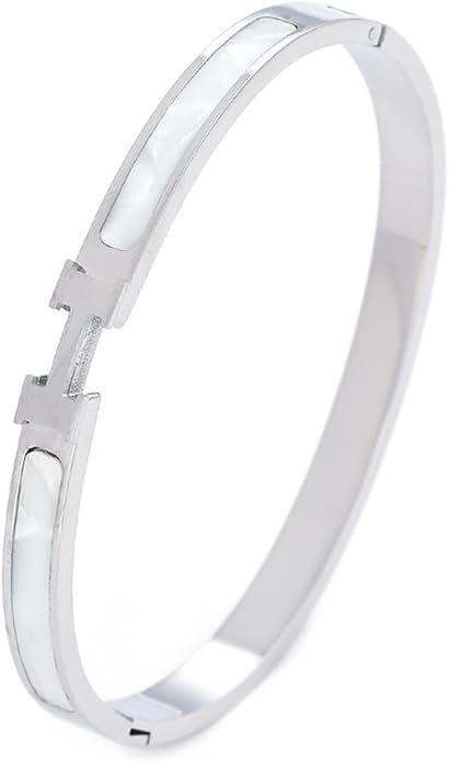 Fashion H Bracelet Stainless Steel Bracelet Jewelry H Bangle Cuff Bracelet birthday Gift for women