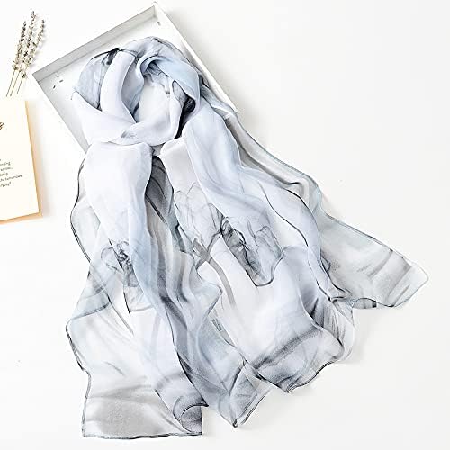 YOUR SMILE Ladies/Women's Lightweight Floral Print/Solid Color mixture Shawl Scarf For Spring Summer season