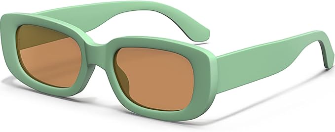 Retro Rectangle Kids Sunglasses 90’s Vintage Fashion Narrow Square Frame Glasses Shades for Girls Boys UV Protection