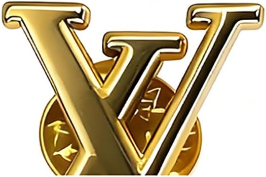 Gold Luxury Designer Inspired Monogram Logo Brooch Pin, Fashion Accessory Jewelry
