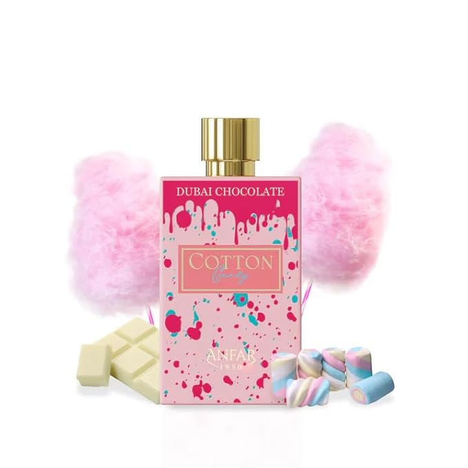 Anfar 1950 Dubai Chocolate Cotton Candy Eau de Parfum 80ml – Long Lasting Oriental Sweet Fragrance for Women & Men